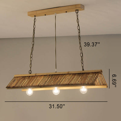 Moderner chinesischer antiker Bambus-Dach-Design 1/2/3-Licht-Kronleuchter 