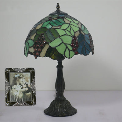 Tiffany Rustic Fruit Stained Glass 1-Light Table Lamp