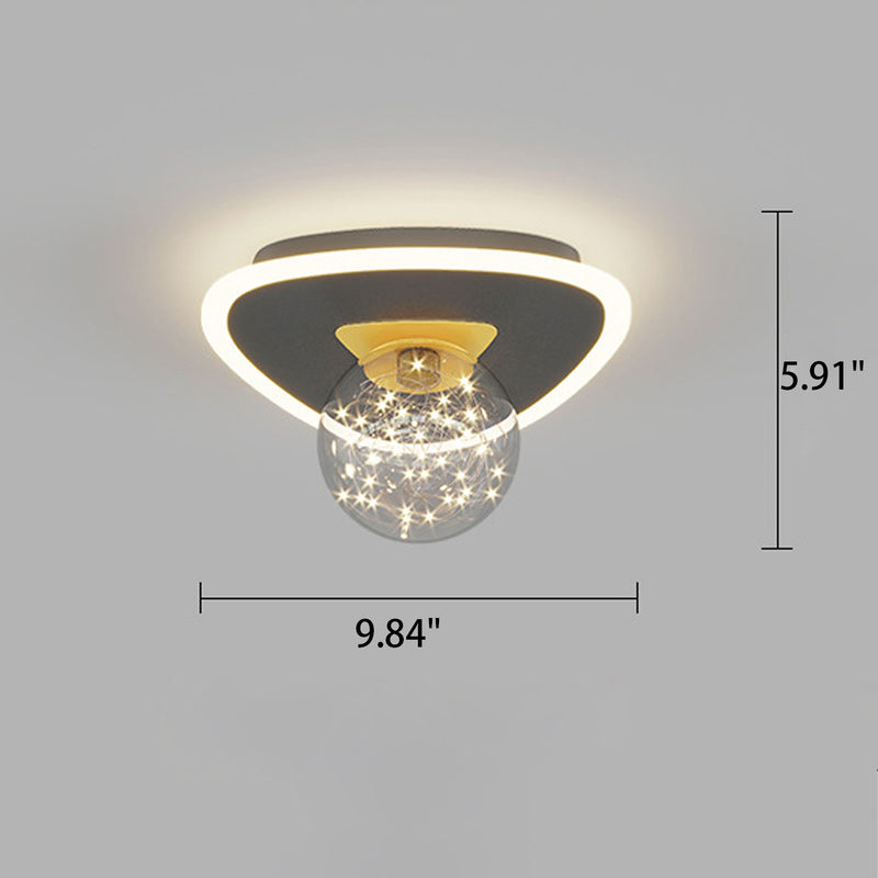 Modern Creative Triangle Flower Full Star LED Flush Mount Ceiling Light