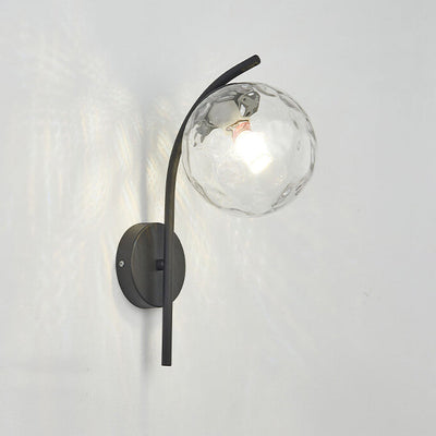 Nordic Arc Glass Globe 1-Light  Wall Sconce Lamp