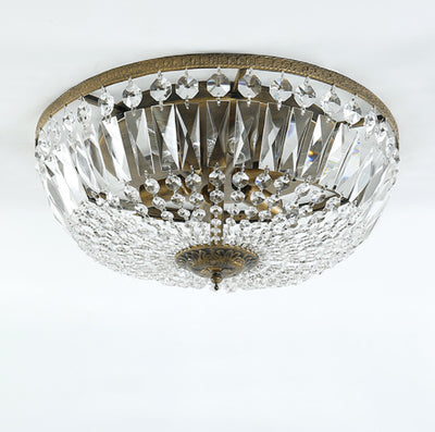 Vintage Round Crystal 4/6 Light Flush Mount Ceiling Light