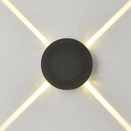 Modern Square/Round Cross Light Outdoor Waterproof LED Wall Sconce Lamp