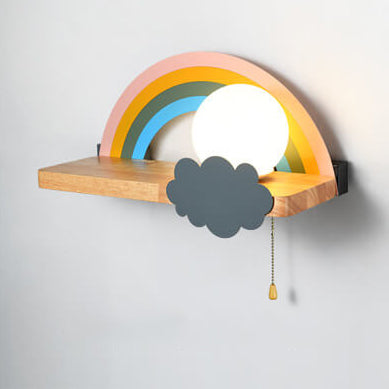 Nordic Cartoon Rainbow 1-Light  Wall Sconce Lamp