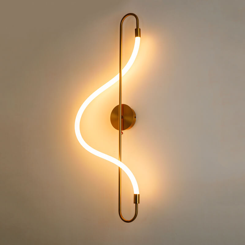 Post-modern Long Curve 1-Light LED Wall Sconce Lamp