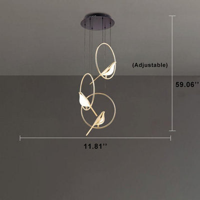 Nordic Creative Bird Shaped Acrylic LED 1/3/6 Light Chandelier