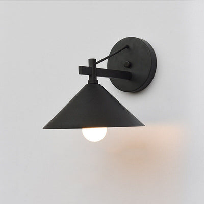 Retro Outdoor Iron Tapered Waterproof 1-Light Wall Sconce Lamp
