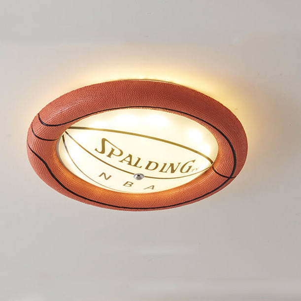 Creative Resin Basketball LED Flush Mount Ceiling Light
