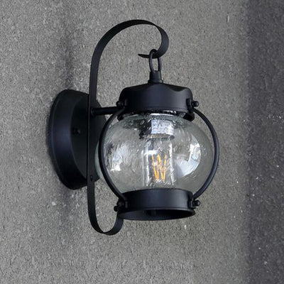 Retro Aged Lantern Outdoor Waterproof 1-Light Wall Sconce Lamp