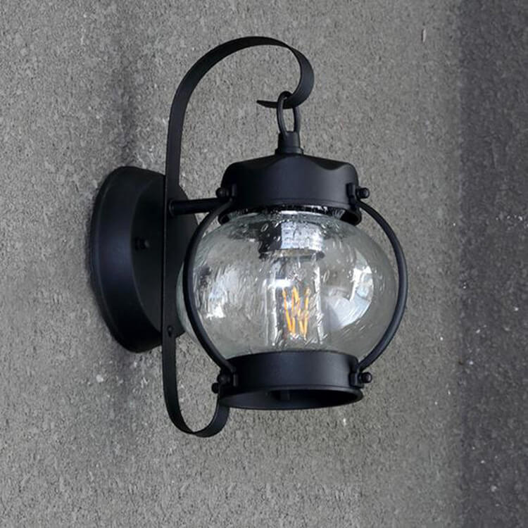 Retro Aged Lantern Outdoor Waterproof 1-Light Wall Sconce Lamp