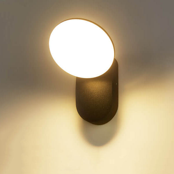 Lámpara de Aplique de Pared LED Impermeable para Exteriores de Círculo Simple 