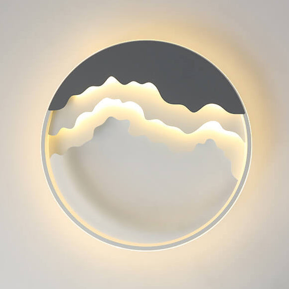 Nordic Sea Wave Round LED Flush Mount Ceiling Light