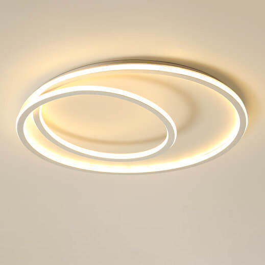 Modern Minimalist Double Circle LED Flush Mount Ceiling Light
