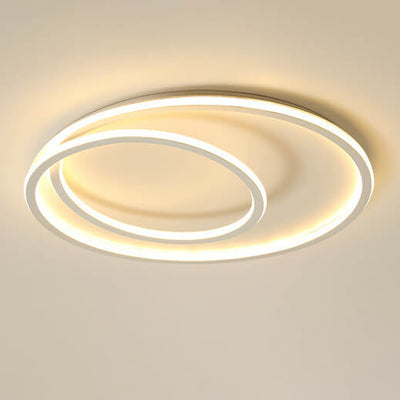 Nordic Minimalist Double Circle LED Flush Mount Ceiling Light