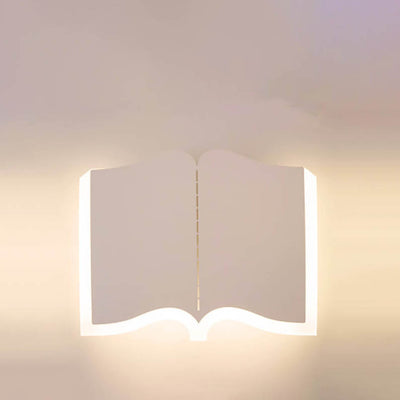 Minimalist Book Shape Iron 1-Light LED Wall Sconce Lamp