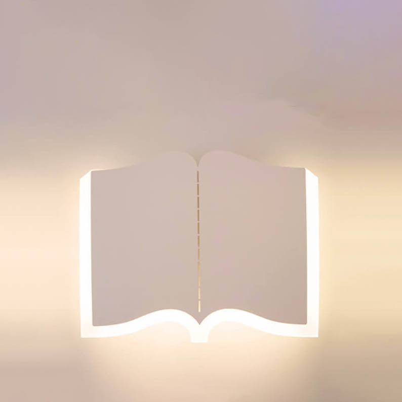 Minimalist Book Shape Iron 1-Light LED Wall Sconce Lamp