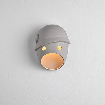 Creative Resin Emoji Mask 1-Licht-LED-Wandleuchte 