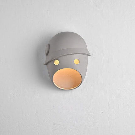 Creative Resin Emoji Mask 1-Light LED Wall Sconce Lamp