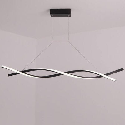 Modern Minimalist Line Wave LED Art Chandelier