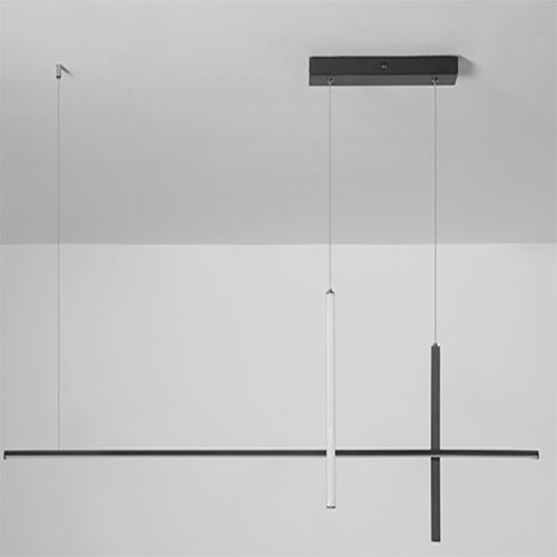 Moderne minimalistische Langlinien-LED-Kronleuchter 