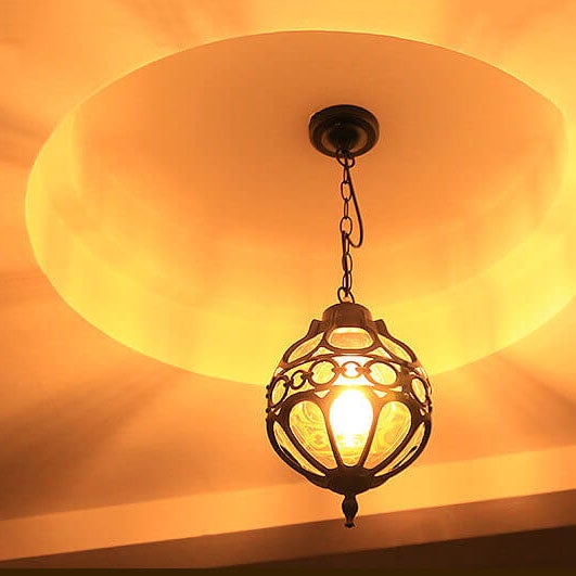 Suspension extérieure étanche à 1 lumière en forme de globe industriel rétro 