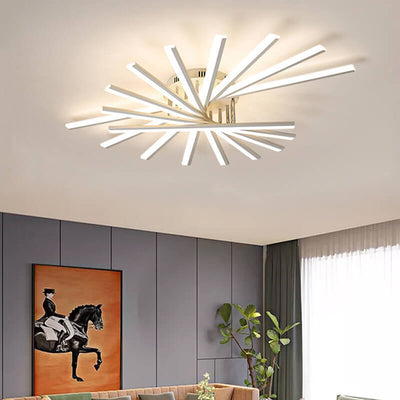 Nordic Creative Line 1-Light LED Semi-Flush Mount Ceiling Light