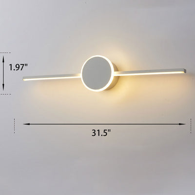 Nordic Minimalist Long Disc LED Vanity Light Wall Sconce Lamp