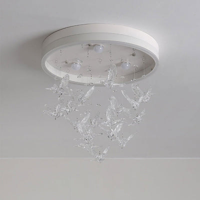 Modern Creative Cartoon Round Bird / Skirt Hanging LED Flush Mount Ceiling Light