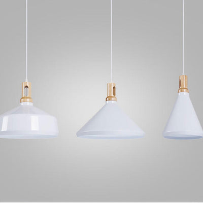 Nordic Simple Solid Aluminum Geometry Tapered 1-Light Pendant Light