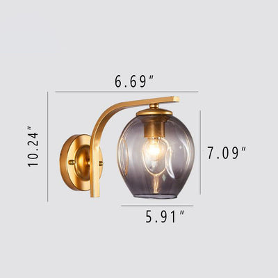 Modern Glass Creative Multi-Style 1-Light Wall Sconce Lamp