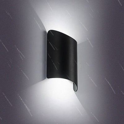 Modern Minimalist Rolled Edge Column LED Wall Sconce Lamp