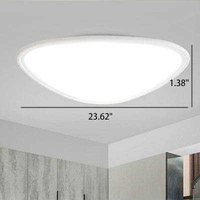 Modern Minimalist Aluminum Acrylic Round Triangle LED Flush Mount Ceiling Light
