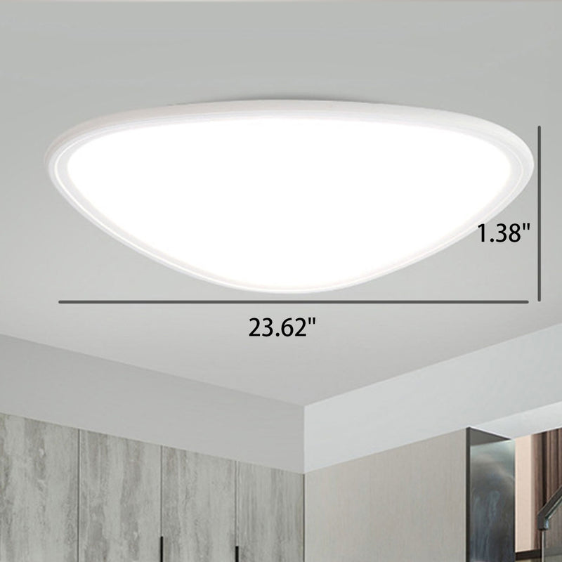 Modern Minimalist Aluminum Acrylic Round Triangle LED Flush Mount Ceiling Light