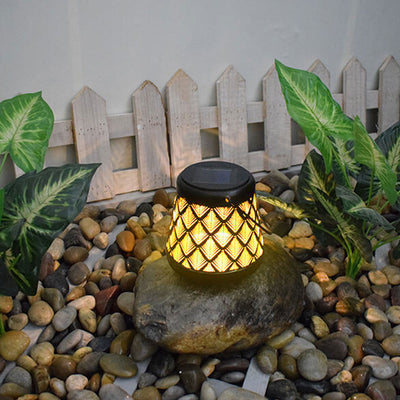 Solar Garden Light Creative Iron Hollow Lantern Outdoor Garden Landscape Light