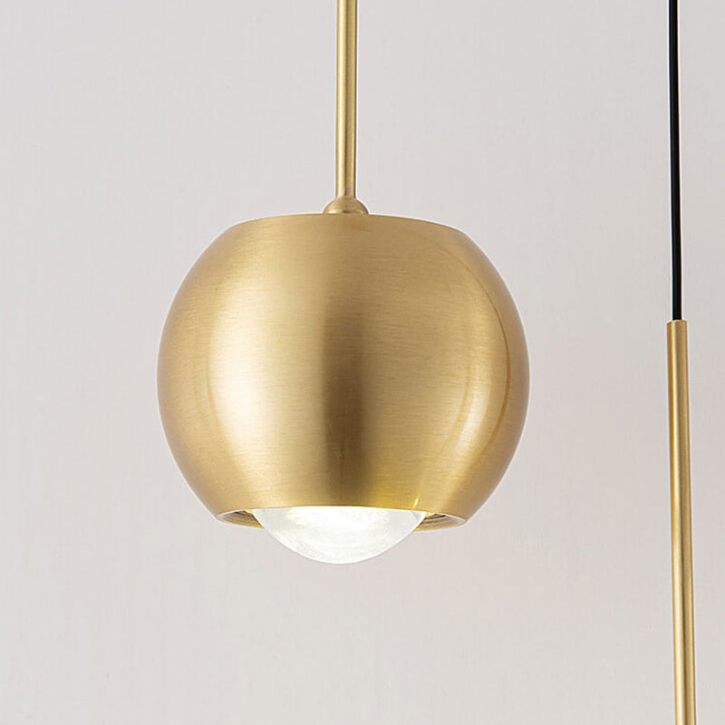 Nordic Light Luxury Full Brass Cylindrical Mini LED Pendant Light