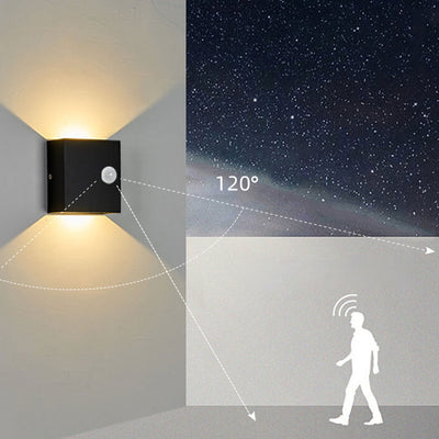 Moderne einfache quadratische LED-Körpersensor-Wandleuchte