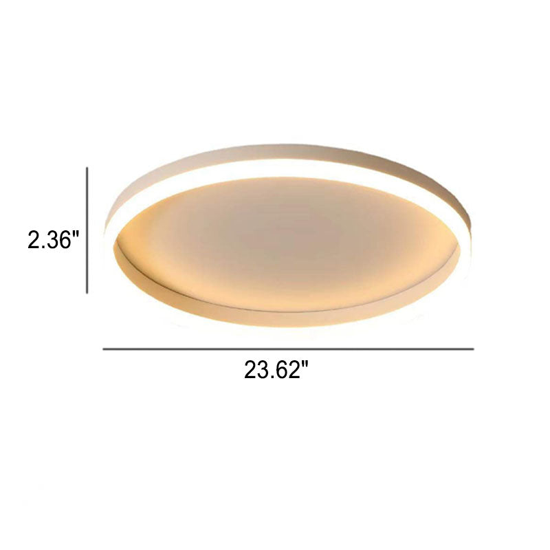 Nordic Minimalist Circle Ring Iron Acrylic LED Flush Mount Ceiling Light