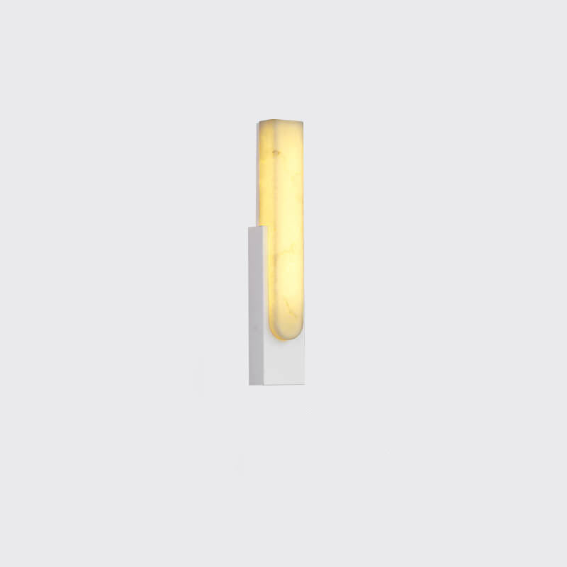 Minimalist Faux Marble Rectangular LED Wall Sconce Lamp