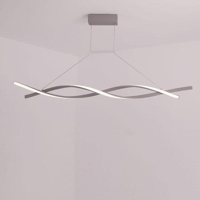 Modern Minimalist Line Wave LED Art Chandelier