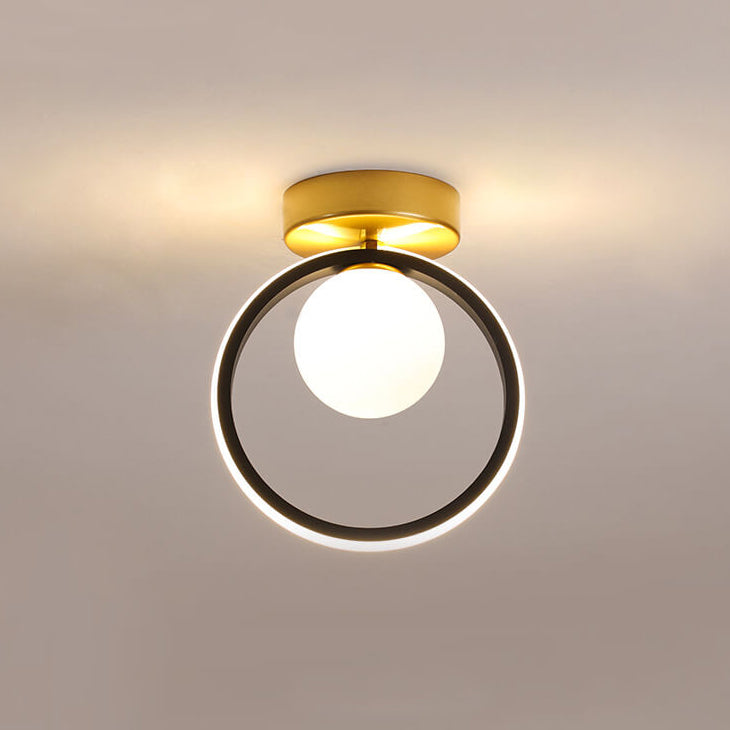 Luz de techo empotrada semi-empotrada LED con pantalla de bola del círculo nórdico 