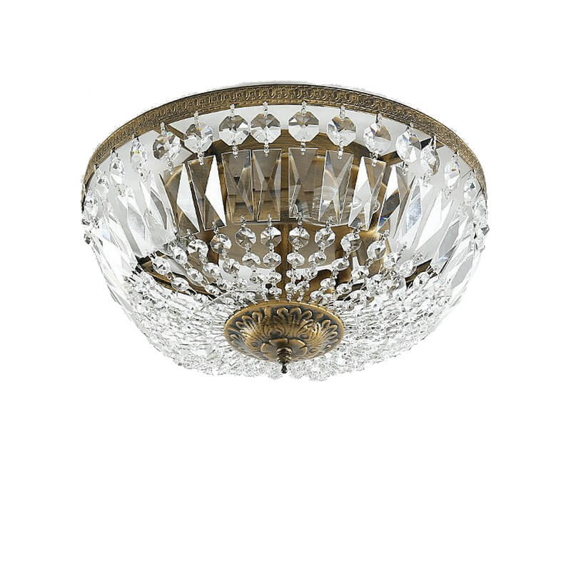 Vintage Round Crystal 4/6 Light Flush Mount Ceiling Light