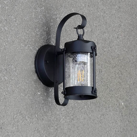 Retro Aged Lantern Outdoor Waterproof 1-Light Wall Sconce Lamp