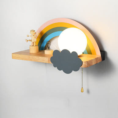 Nordic Cartoon Rainbow 1-Light  Wall Sconce Lamp