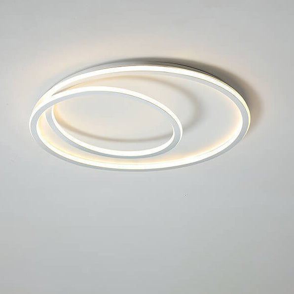 Modern Minimalist Double Circle LED Flush Mount Ceiling Light
