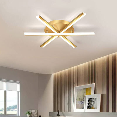 Nordic Creative Line 1-Light LED Semi-Flush Mount Ceiling Light