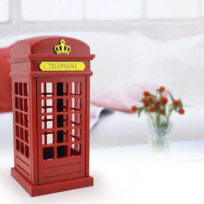 Retro Touch Creative British Phone Booth Design LED Night Light Table Lamp