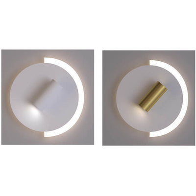Moderner, minimalistischer Acryl-Scheibenstrahler, drehbare LED-Wandleuchte