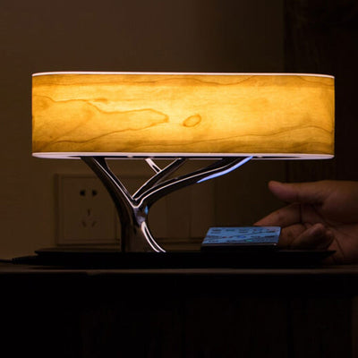 Moderne Baum-Multifunktions-Musik-Nachtlicht-Audio-Touch-Schalter-Schreibtischlampe 