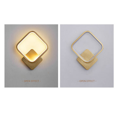 Minimalistische quadratische LED-Wandleuchte mit 1 Licht 