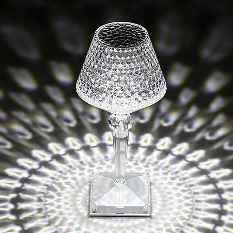 Lampe de Table créative en verre de vin en diamant acrylique, veilleuse décorative en forme de prune 