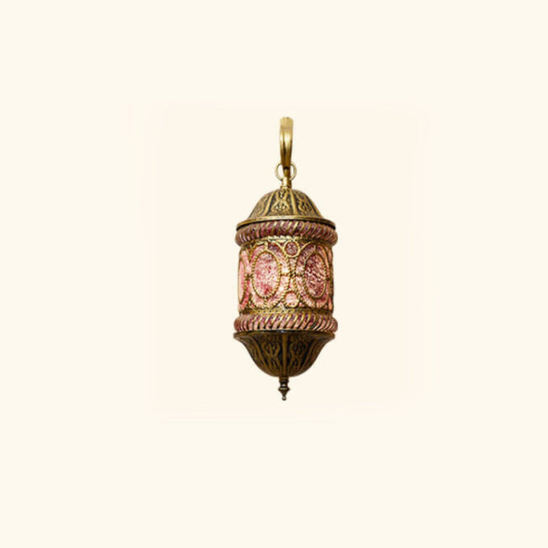 Wandleuchte aus hohlem Eisen im südostasiatischen Stil, rosa, 1 Licht